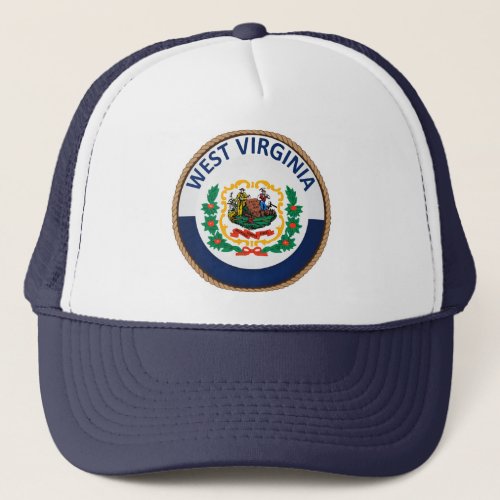 State of West Virginia Flag Seal Trucker Hat