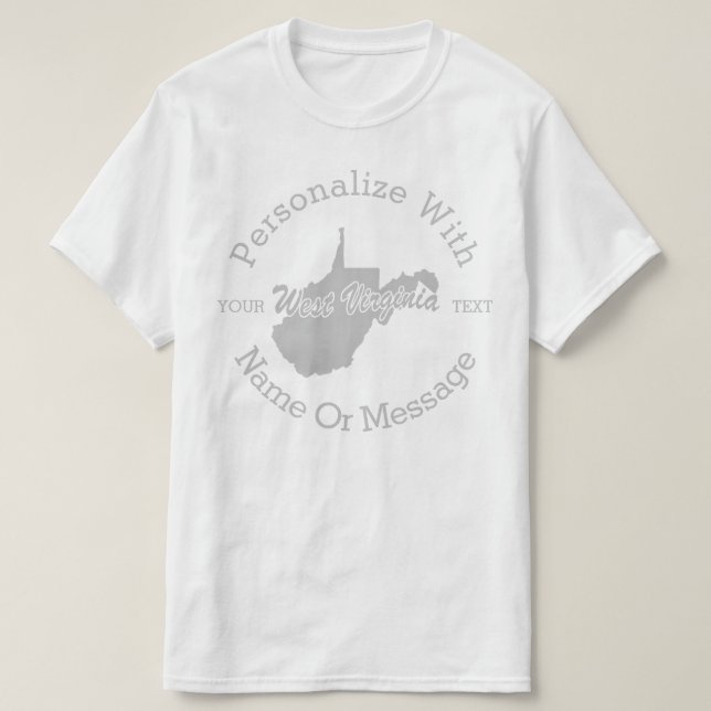 State Of West Virginia PERSONALIZED T-shirt (Design Front)