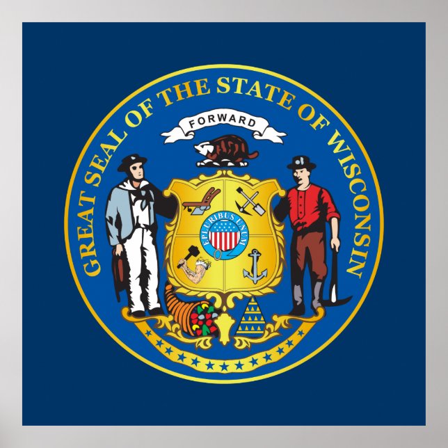 State of Wisconsin seal Poster (Front)