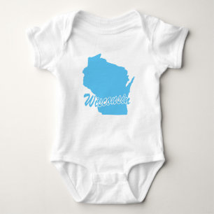 State Of Wisconsin Shape Baby Bodysuit