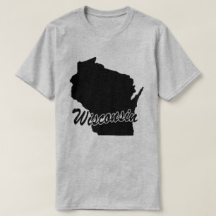 State Of Wisconsin Shape T-shirt