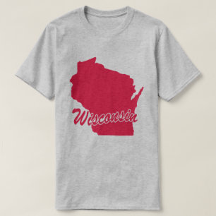 State Of Wisconsin Shape T-shirt