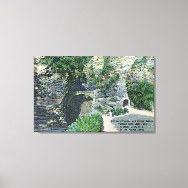 State Park Entrance Tunnel and Sentry Bridge Canvas Print (Front)