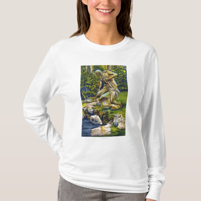 State Park Indian Statue T-Shirt (Front)