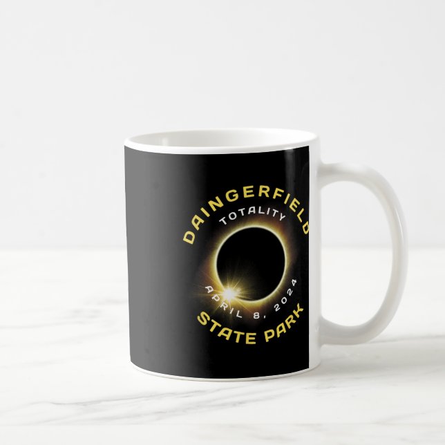 State Park Texas Solar Eclipse April 8 2024  Coffee Mug (Right)