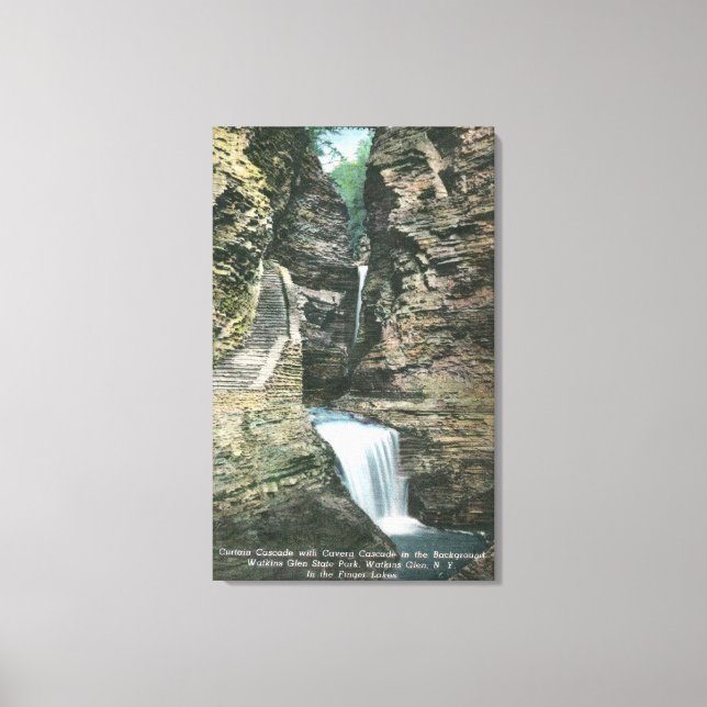 State Park View of Curtain and Cavern Cascades Canvas Print (Front)