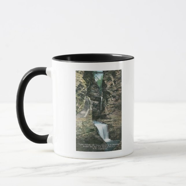 State Park View of Curtain and Cavern Cascades Mug (Left)