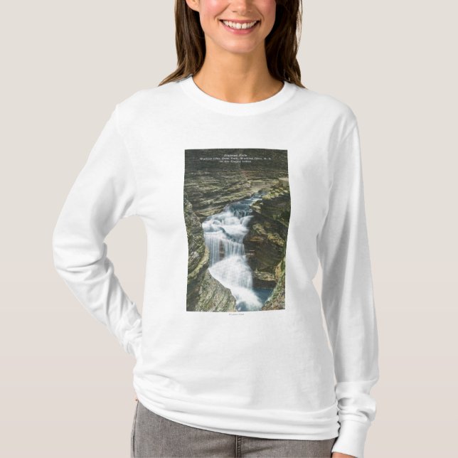 State Park View of Diamond Falls T-Shirt (Front)