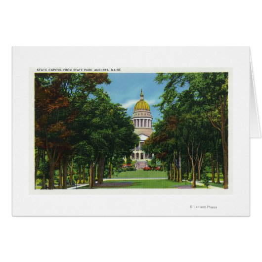 State Park View of the State Capitol Building Cards (Front Horizontal)