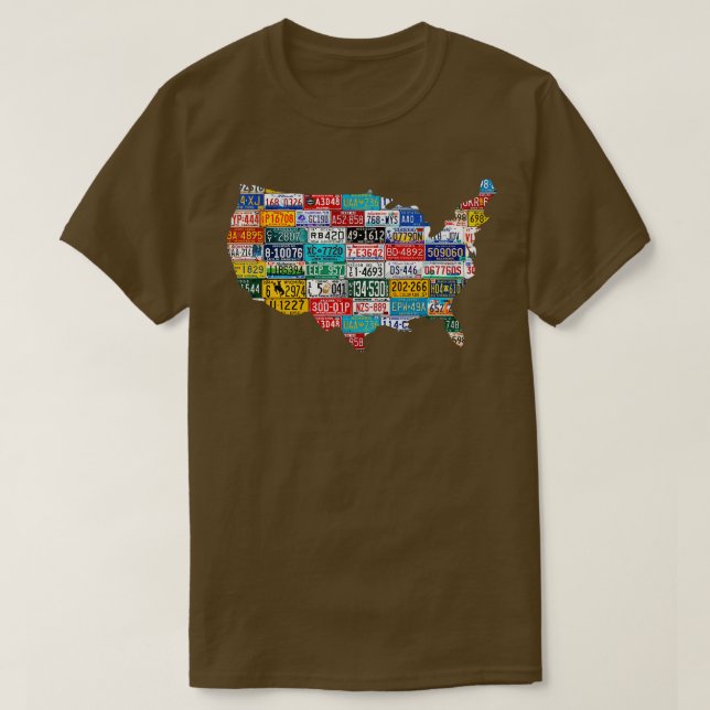 State Plates USA T-Shirt (Design Front)