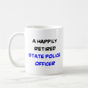 state police officer retired coffee mug