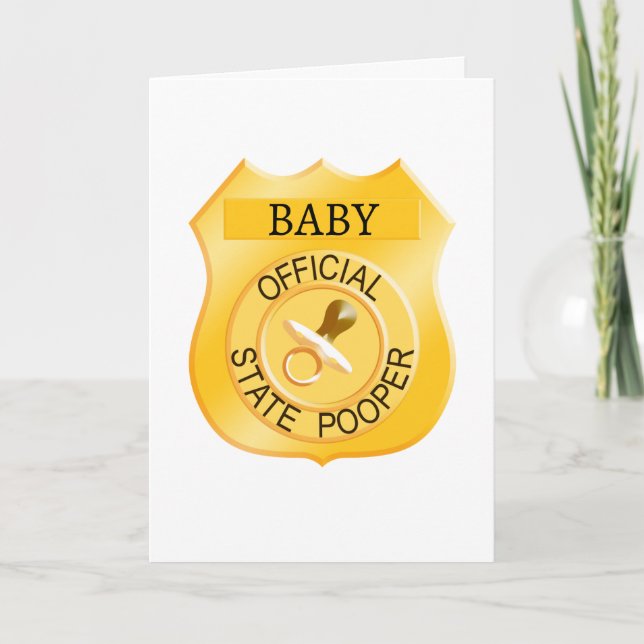 State Pooper Baby Shower Card (Front)