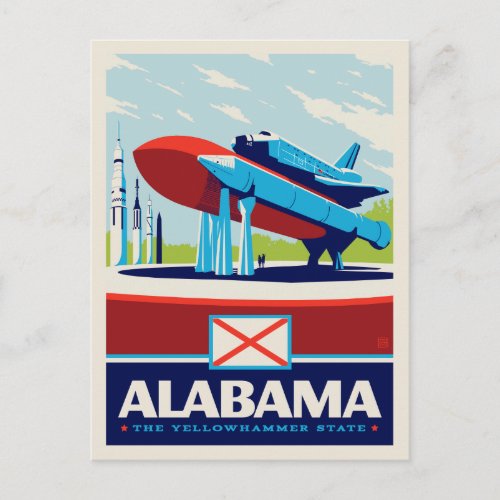 State Pride  Alabama Postcard
