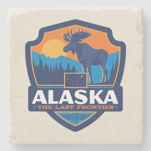 State Pride  Alaska Stone Coaster