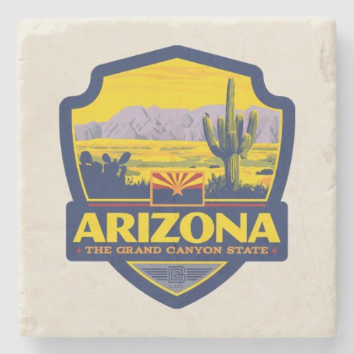 State Pride  Arizona 2 Stone Coaster