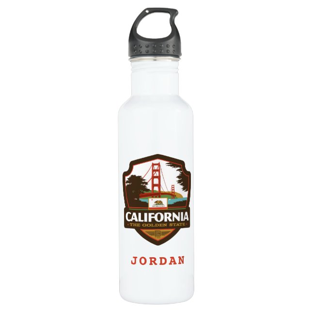 State Pride | California Stainless Steel Water Bottle (Front)