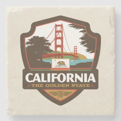 State Pride  California Stone Coaster