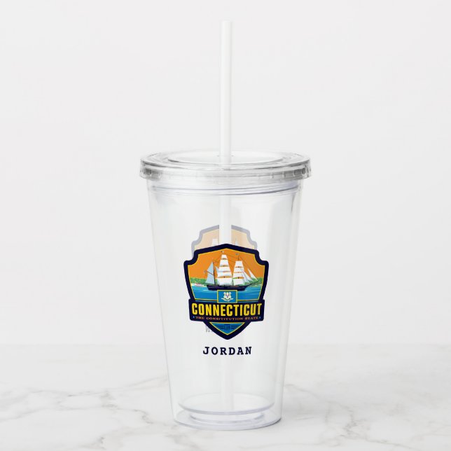 State Pride | Connecticut Acrylic Tumbler (Front)