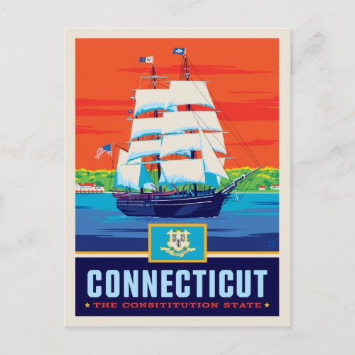 State Pride  Connecticut Postcard