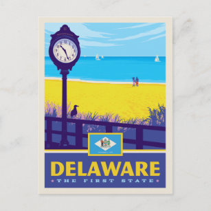 State Pride   Delaware Postcard