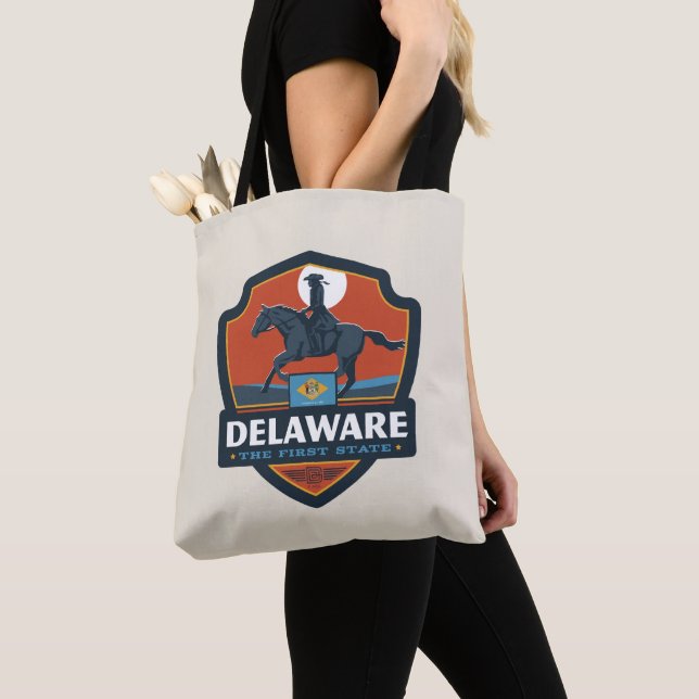 State Pride | Delaware Tote Bag (Close Up)