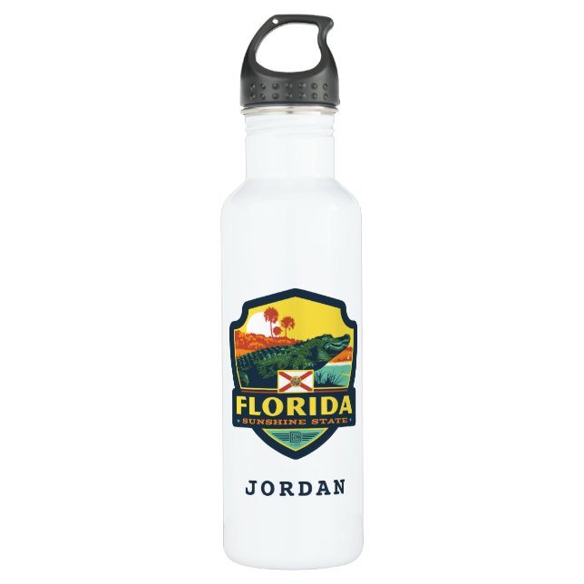 State Pride | Florida Stainless Steel Water Bottle (Front)