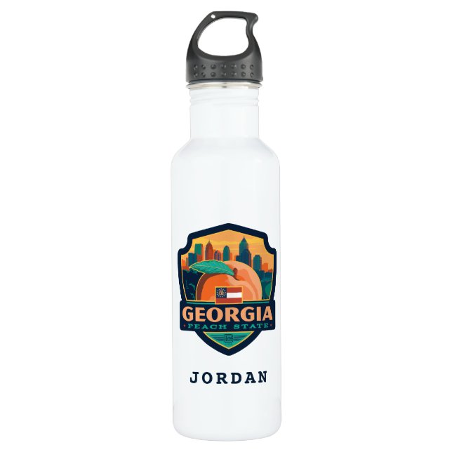 State Pride | Georgia Stainless Steel Water Bottle (Front)