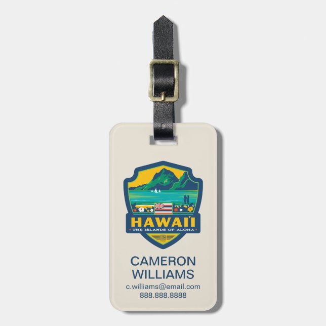 State Pride | Hawaii Luggage Tag (Front Vertical)