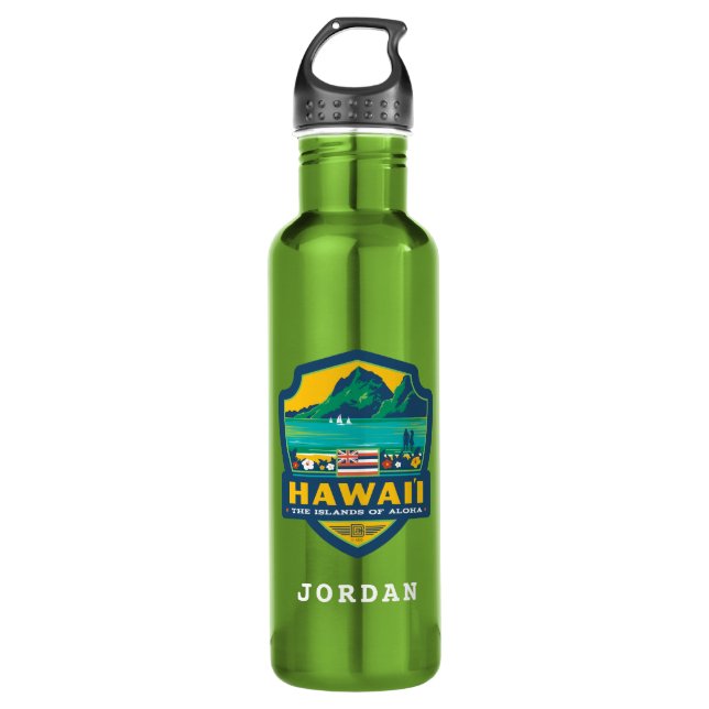 State Pride | Hawaii Stainless Steel Water Bottle (Front)