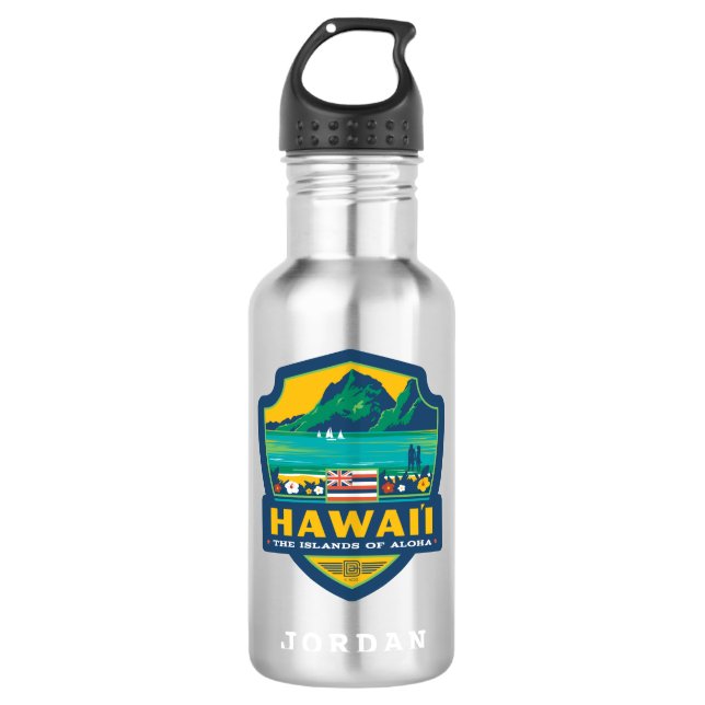 State Pride | Hawaii Stainless Steel Water Bottle (Front)