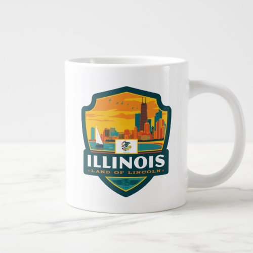 State Pride  Illinois Giant Coffee Mug