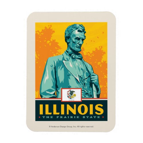 State Pride  Illinois Magnet