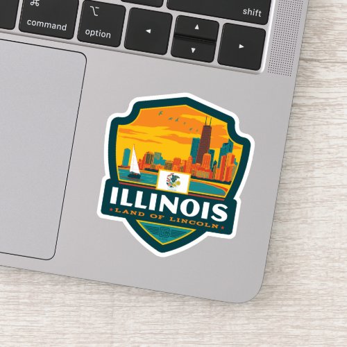 State Pride  Illinois Sticker