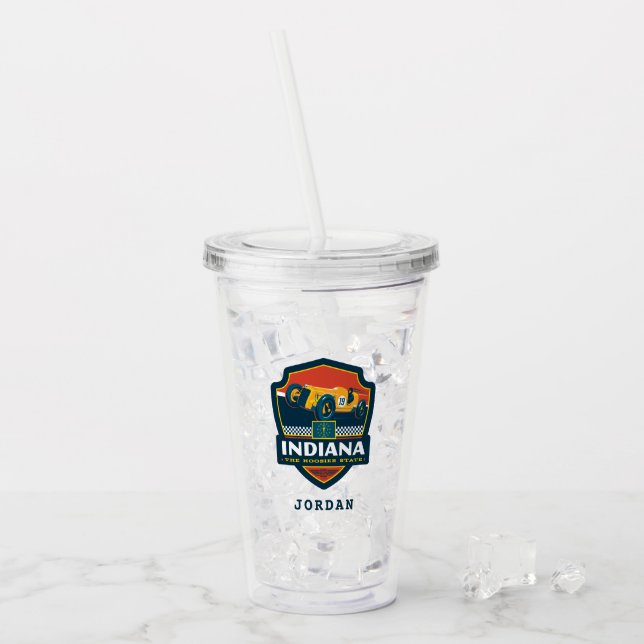 State Pride | Indiana Acrylic Tumbler (Front Ice)