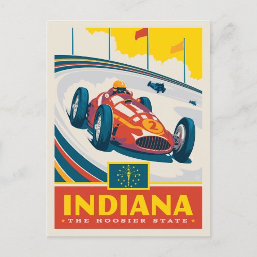 State Pride  Indiana Postcard
