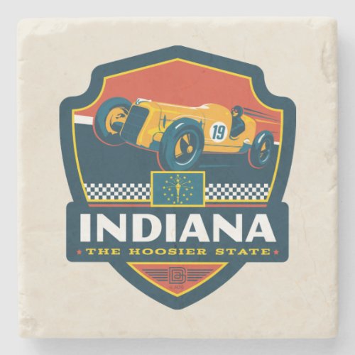 State Pride  Indiana Stone Coaster