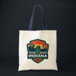 State Pride | Indiana Tote Bag<br><div class="desc">Anderson Design Group is an award-winning illustration and design firm in Nashville,  Tennessee. Founder Joel Anderson directs a team of talented artists to create original poster art that looks like classic vintage advertising prints from the 1920s to the 1960s.</div>