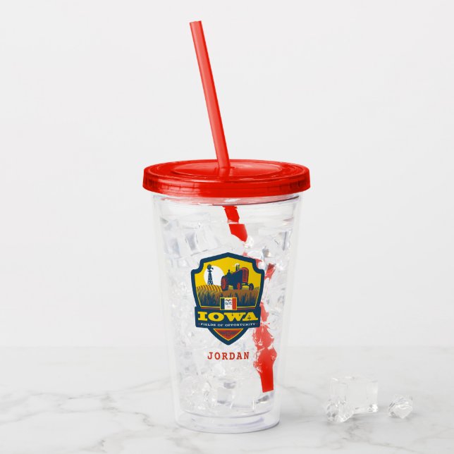 State Pride | Iowa Acrylic Tumbler (Front Ice)