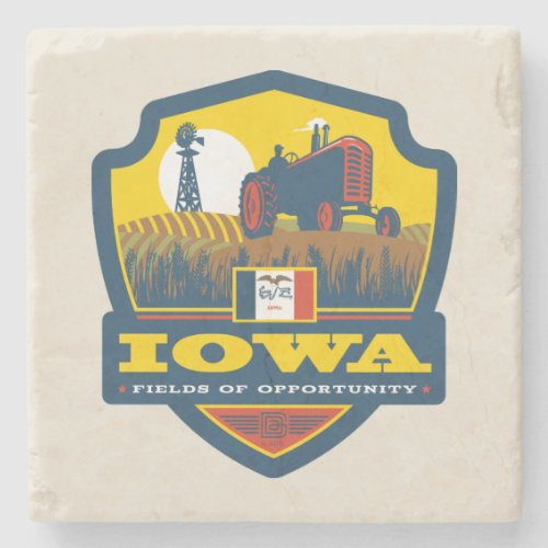 State Pride  Iowa Stone Coaster