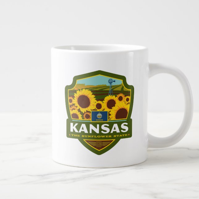 State Pride | Kansas Giant Coffee Mug (Right)
