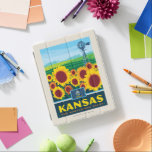 State Pride | Kansas iPad Smart Cover<br><div class="desc">Anderson Design Group is an award-winning illustration and design firm in Nashville,  Tennessee. Founder Joel Anderson directs a team of talented artists to create original poster art that looks like classic vintage advertising prints from the 1920s to the 1960s.</div>