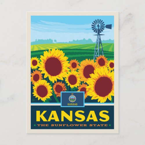 State Pride  Kansas Postcard