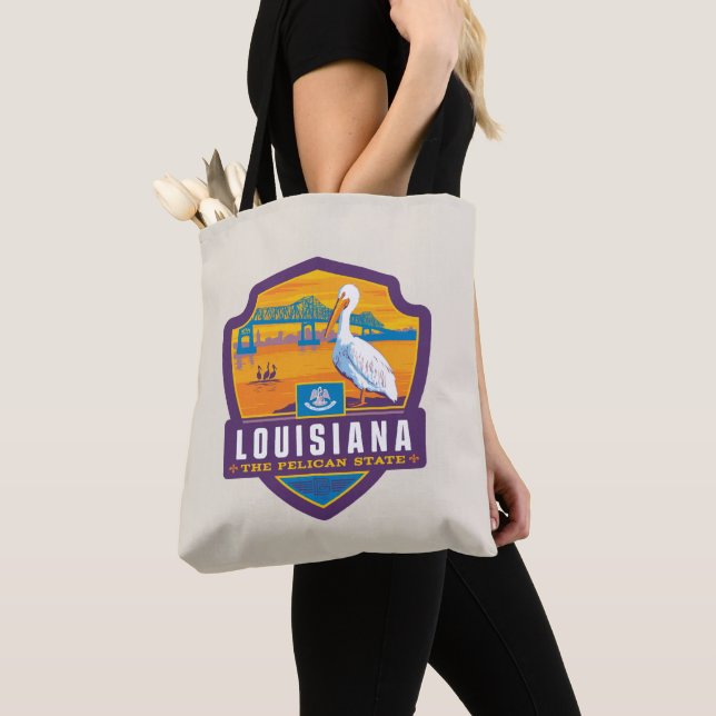 State Pride | Louisiana Tote Bag (Close Up)