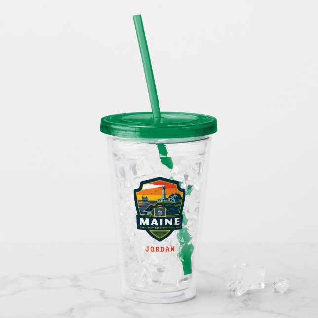 State Pride | Maine Acrylic Tumbler (Front Ice)