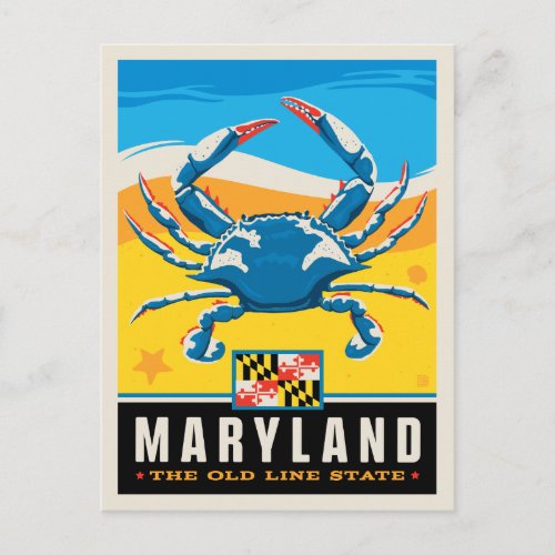 State Pride  Maryland Postcard