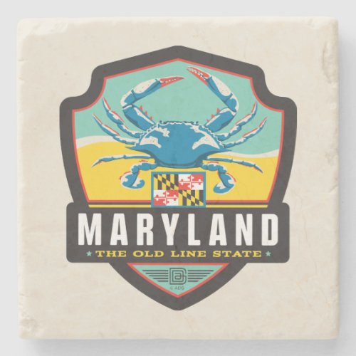 State Pride  Maryland Stone Coaster