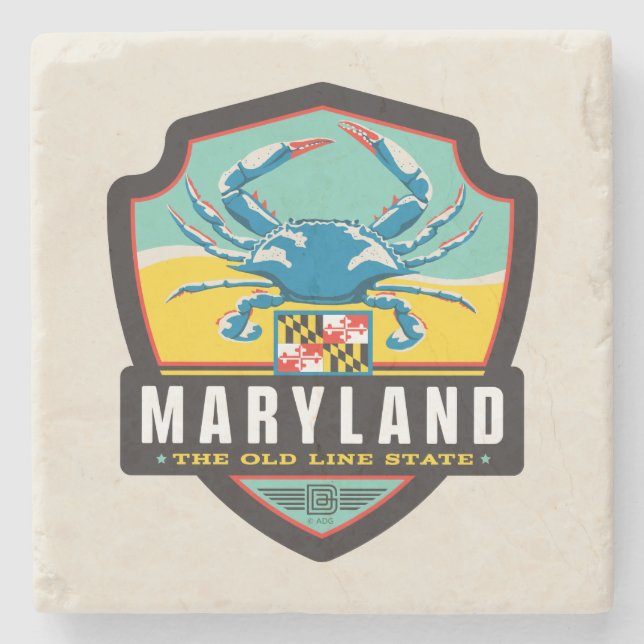 State Pride | Maryland Stone Coaster (Front)
