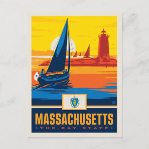 State Pride   Massachusetts Postcard
