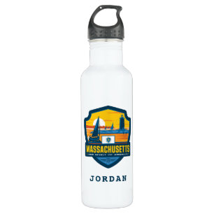 State Pride Massachusetts Stainless Steel Water Bottle