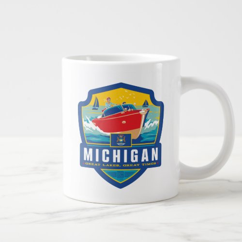 State Pride  Michigan Giant Coffee Mug